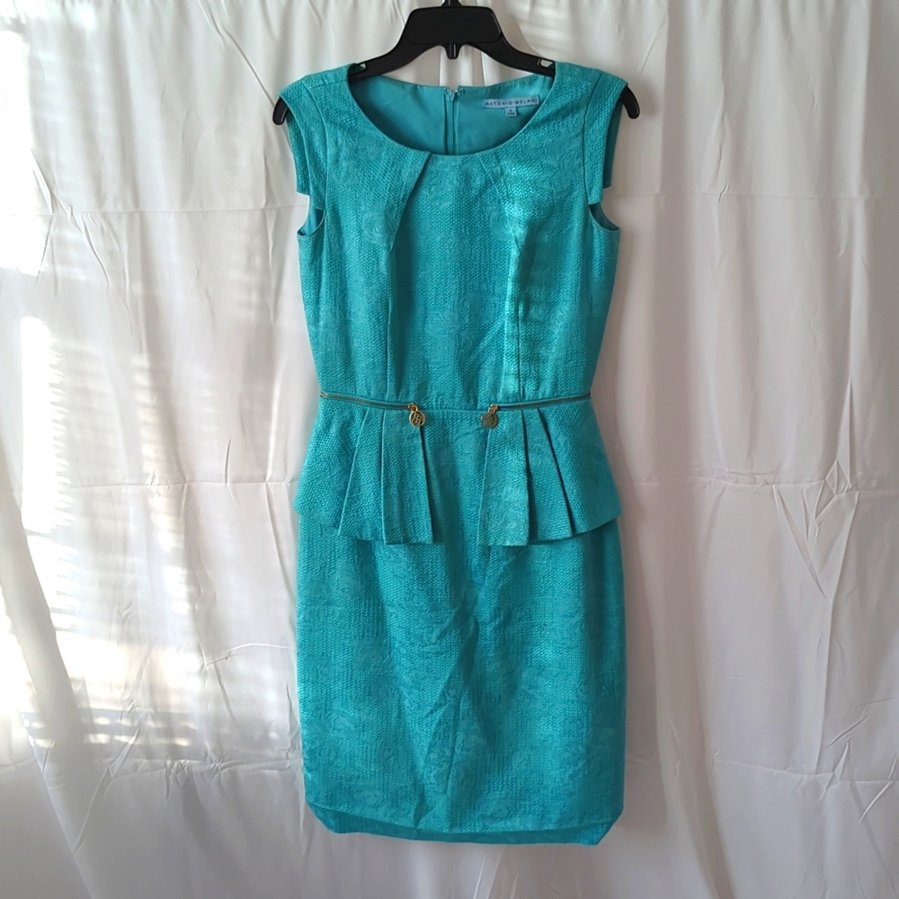 Antonio Melani Blue Peplum Dress